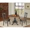 International Concepts Round 42 in Dual Drop Leaf Table, 2 Emily Side Chairs, Hickory/Washed Coal, 42 W, 42 L, 29.5 in H K45-42DP-C617P - alternate 3